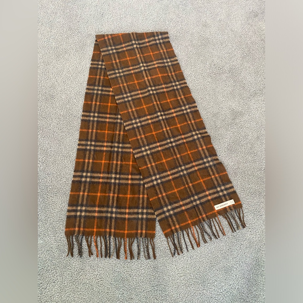 Burberry 100% Cashmere Checked Scarf